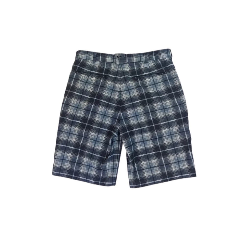NIKE GOLF Tour Performance Plaid Golf Shorts Dri-Fit in Gray/White/Green Sz 32 - Picture 4 of 10